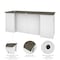 Bestar Norma Desk Shell, Walnut Grey & White 181400-000035 - alternate 8